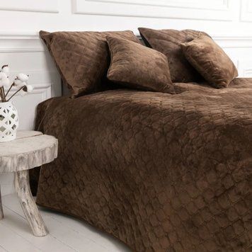 Покривало ТЕП "VELOUR" Коричневий 150&times;210 ТЕП 07 фото