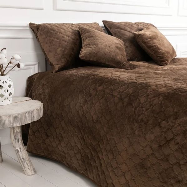 Покривало ТЕП "VELOUR" Коричневий 150&times;210 ТЕП 07 фото