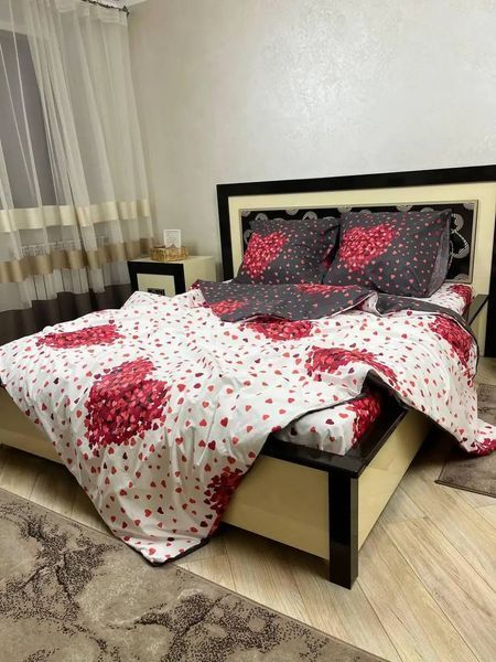 Комплект постільної білизни бязь люкс "Закоханні серця" КА-1503 фото