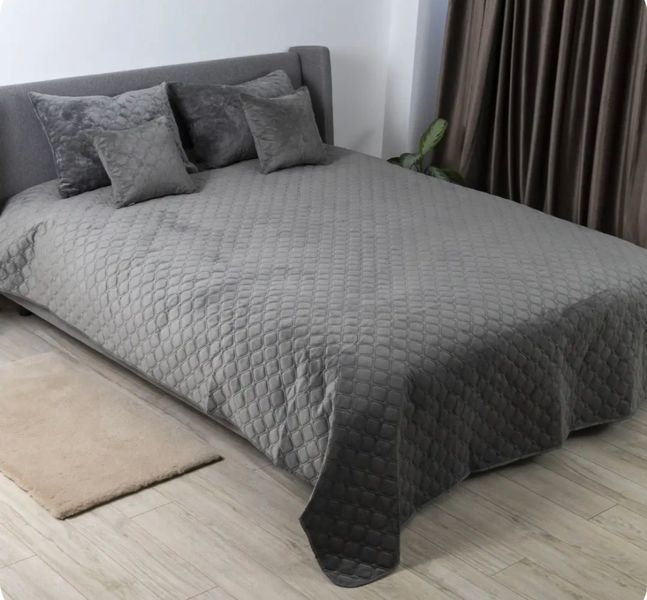Покрывало ТЕП "VELOUR" Серый 150&times;210 ТЕП 02 фото