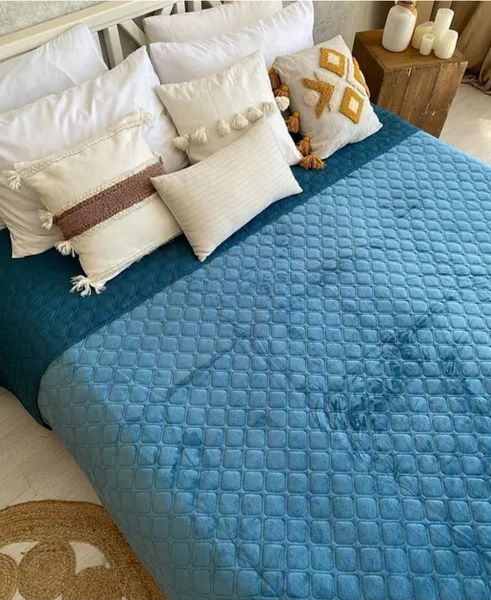 Покрывало ТЕП "VELOUR" Синий 150&times;210 ТЕП 06 фото