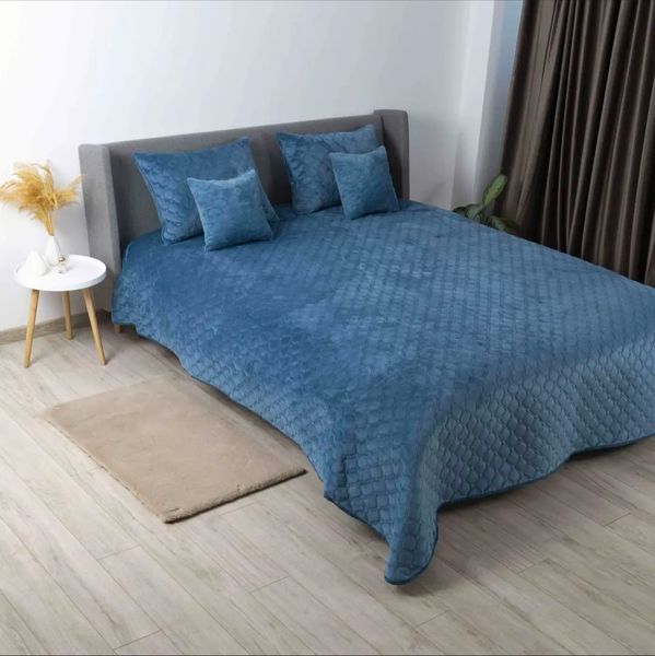 Покрывало ТЕП "VELOUR" Синий 150&times;210 ТЕП 06 фото
